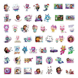 10/30/50PCS Gabby's Dollhouse Stickers Kids Toys Sticker Funny Animation Decals Cute Cat Cartoon Decoration Laptop Guitar Bike (ONLINE ORDER ONLY)