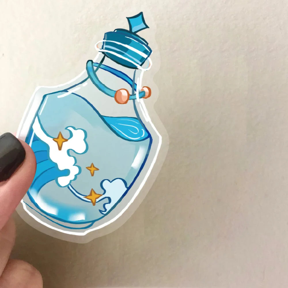 50pcs Clear Glass Flowers Plants and Animals PET Sticker Aesthetic Decoration Scrapbooking Stationery School Supplies Stickers (ONLINE ORDER ONLY)