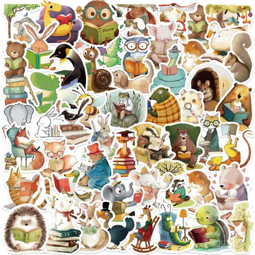 10/30/50PCS Kawaii Funny Reading PVC Sticker Aesthetic DIY Colored Decoration Scrapbooking Hand Accounting Supplies for Kids (ONLINE ORDER ONLY)