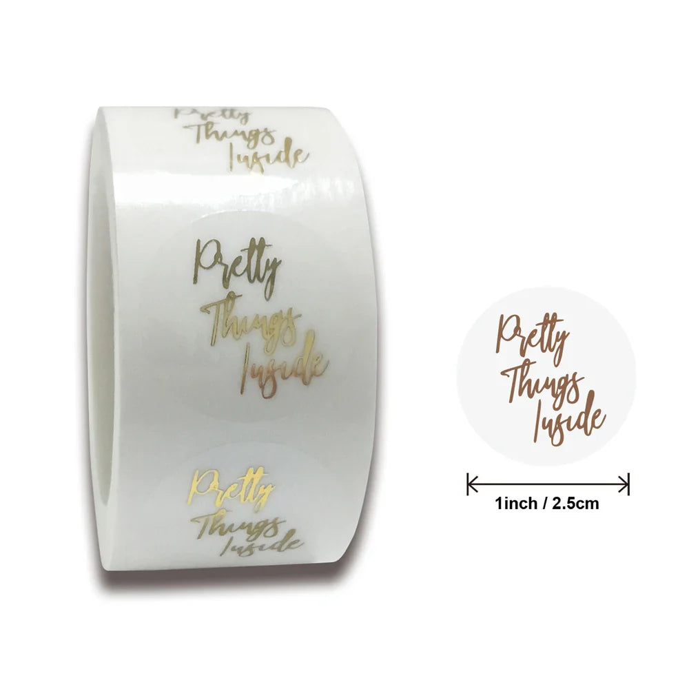 100-500pcs Thank You For Your Order Transparent Gold Label Baking Wedding Exquisite Gift Card Envelope Sealing Label Sticker (Online Order Only)