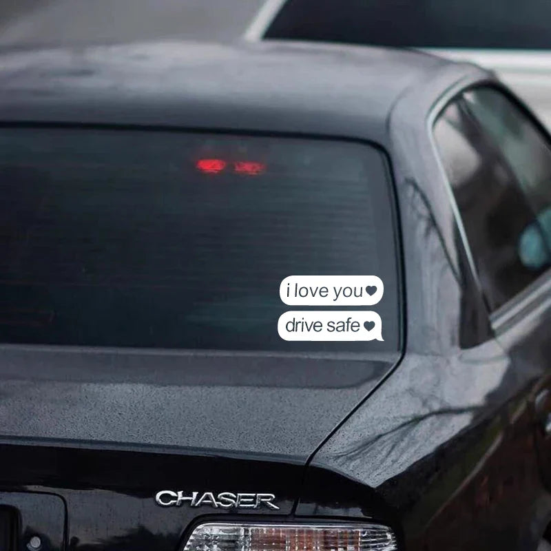 "drive safe"stickers,creative&funny High Quality And Durable Automobiles Exterior Accessories Self-adhesive Decals (ONLINE ORDER ONLY)