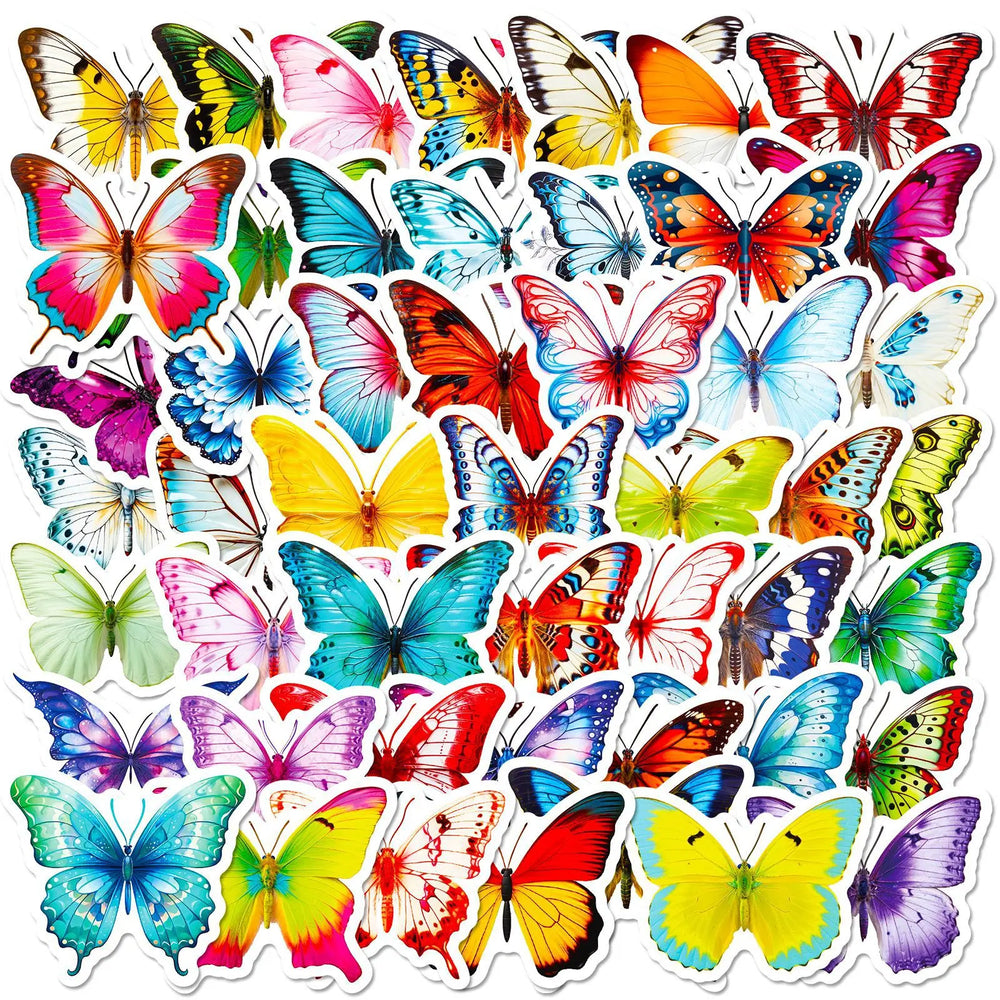Butterfly Stickers 10/25/50pcs for Scrapbooking, Suitcase, Water Bottle, Phone, Laptop, Guitar Decal (ONLINE ORDER ONLY)