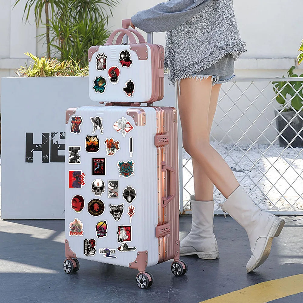 10/30/50/100PCS Berserk Cartoon Stickers Cool Animation Decoration Fridge Luggage Laptop Phone Guitar Car Bike Skateboard Decals (ONLINE ORDER ONLY)
