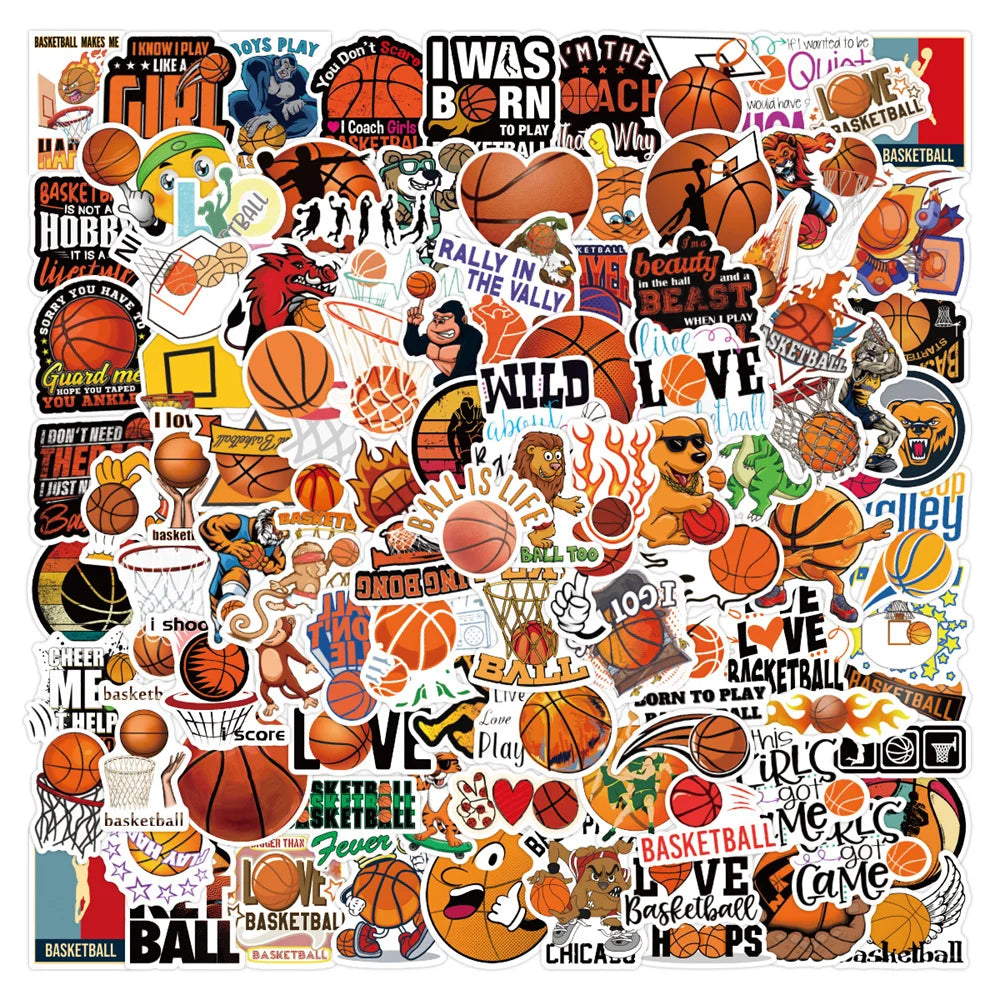 10/30/50PCS New Love Basketball Graffiti Stickers Waterproof Luggage Notebook Skateboard Refrigerator Stickers Wholesale (ONLINE ORDER ONLY)