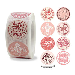 500pcs Envelope Seal Labels with 8 Flower Patterns Stickers Self Adhesive Sticker Labels for Party Decor,Birthday,Wedding (Online Order Only)