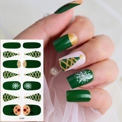 14Tips Solid Color Stickers Nail Art Supplies European & American Simple Decals Oil Film Decals Press on Nails Stickers Designer (ONLINE ORDER ONLY)