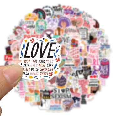 10/30/50/100PCS Feminist Supporting Women Sticker Packs (ONLINE ORDER ONLY)