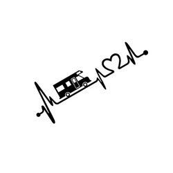 Motorhome Stripes Vinyl Stickers For Camper Van Horsebox Caravan RV Car Accessories Graphics Electrocardiogram Decoration Decals (ONLINE ORDER ONLY)