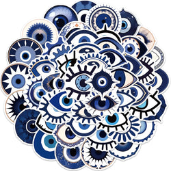 10/50Pcs Evil Eyes Graffiti Stickers Aesthetic for Guitar Laptop Pad Phone Travel Luggage Cup Notebook Scrapbook Skateboard (Online Order Only)