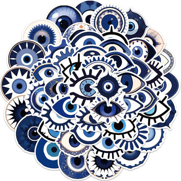 10/50Pcs Evil Eyes Graffiti Stickers Aesthetic for Guitar Laptop Pad Phone Travel Luggage Cup Notebook Scrapbook Skateboard (Online Order Only)