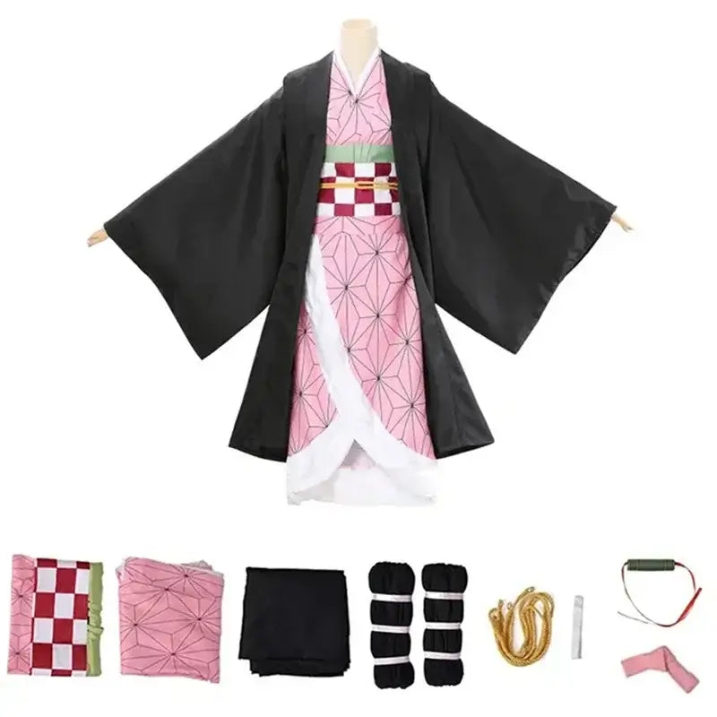 New Demon Slayer Cosplay: Kids Tanjiro & Nezuko Costume (ONLINE ORDER ONLY)