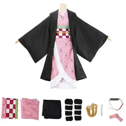 New Demon Slayer Cosplay: Kids Tanjiro & Nezuko Costume (ONLINE ORDER ONLY)