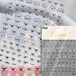 Blow Bubbles Goldfish Cat Kitten Water Love Heart Star Rabbit Bunny Self Adhesive Nail Art Decorations Stickers Manicure Decals (Online Order Only)