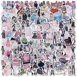60PCS Y2K Gothic Lolita Pink Anime Stickers for Phone Laptop Car (ONLINE ORDER ONLY)