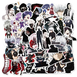 50pcs Tokyo Ghoul Anime Stickers for Helmet, Wall, Desktop Decoration (Online Order Only)