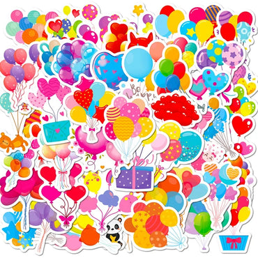 10/30/50PCS Cartoon Balloon PVC Sticker Aesthetic Colorful Decoration Scrapbooking Korean Stationery School Supplies for Kids (ONLINE ORDER ONLY)