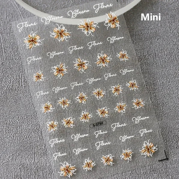 Autumn Fall Sunflower Rabbit Leaves Crane Rose Sun Mountain Hill Produce Good Harvests Cookie Nail Art Sticker Decoration Decals (ONLINE ORDER ONLY)