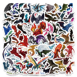 Cartoon Fire Dragon Stickers for DIY Scrapbooking, Phone, Laptop, Suitcase, Skateboard, Helmet (ONLINE ORDER ONLY)
