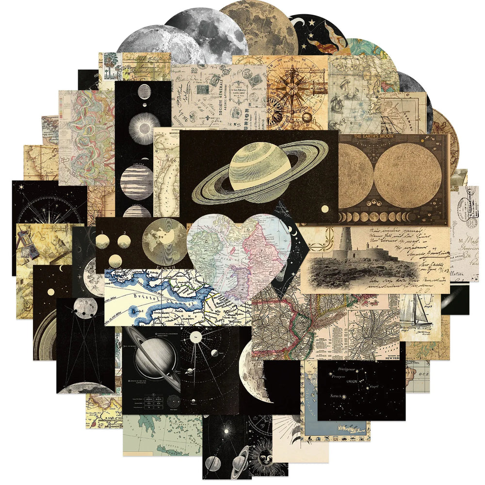 World Map Universe Stickers for Snowboard Laptop Luggage Car Fridge Vinyl (ONLINE ORDER ONLY)