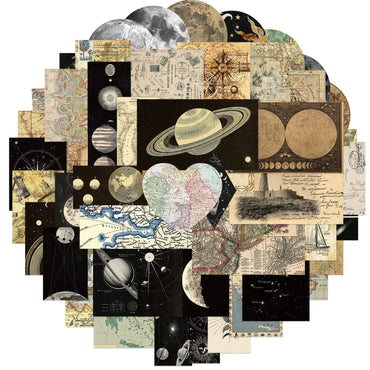 World Map Universe Stickers for Snowboard Laptop Luggage Car Fridge Vinyl (ONLINE ORDER ONLY)