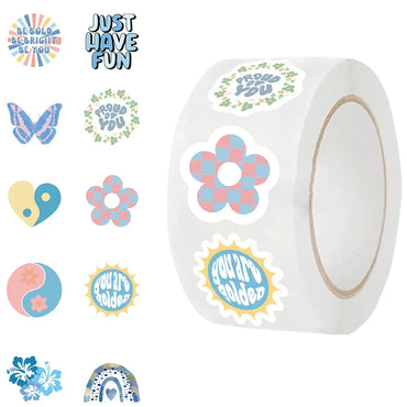 100-500pcs Cartoon Blue Labels Thank You Sticker Sealing DIY Gift Decoration Scrapbooking Stationery Supplies Sticker (ONLINE ORDER ONLY)