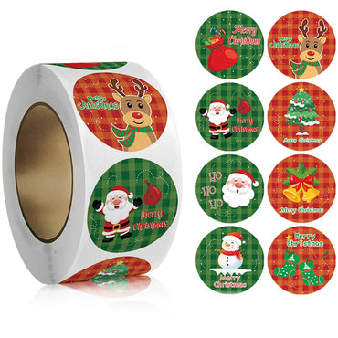 100-500pcs Merry Christmas Stickers Christmas Theme Seal Labels Stickers For DIY Gift Baking Package Envelope Stationery (ONLINE ORDER ONLY)