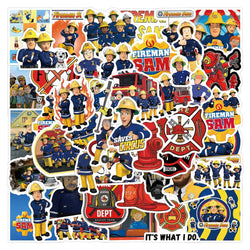 Fireman Sam Stickers Kids Cartoon Decals Laptop Luggage Notebook Bike Wall 10/30/55pcs (ONLINE ORDER ONLY)