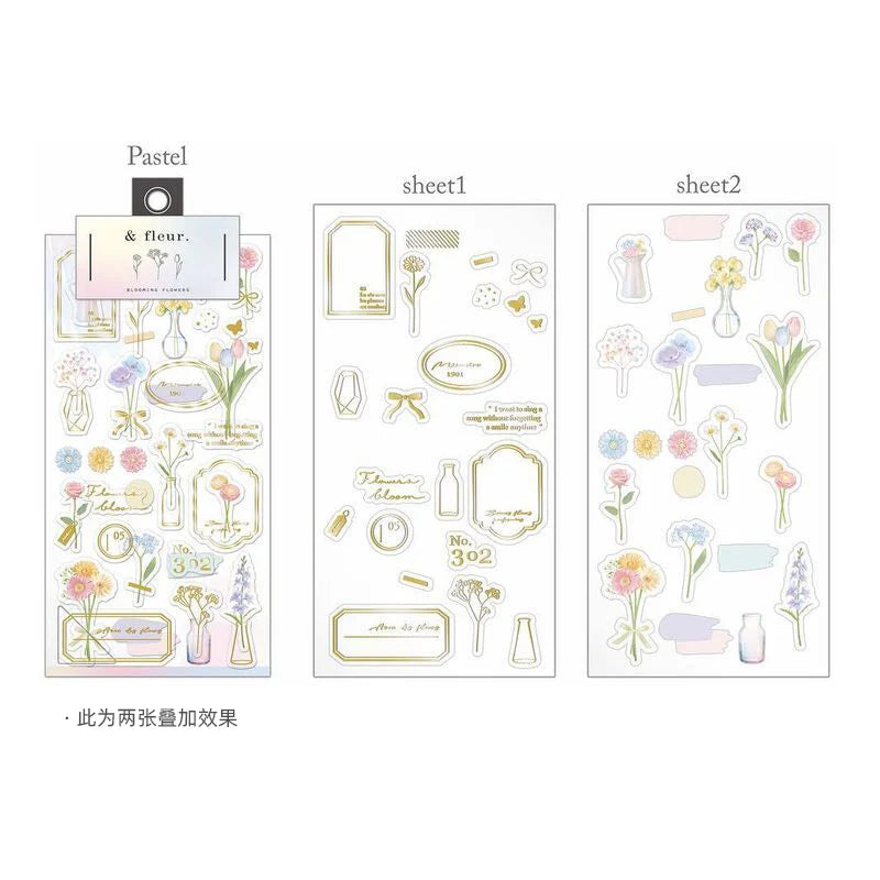 2pcs Japanese Cute Bear Strawberry Flower Landscaping Stickers Scrapbooking Junk Journal Planner Collage Material Stationery (ONLINE ORDER ONLY)