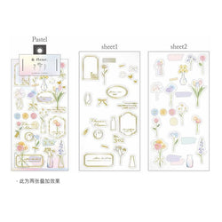 2pcs Japanese Cute Bear Strawberry Flower Landscaping Stickers Scrapbooking Junk Journal Planner Collage Material Stationery (ONLINE ORDER ONLY)