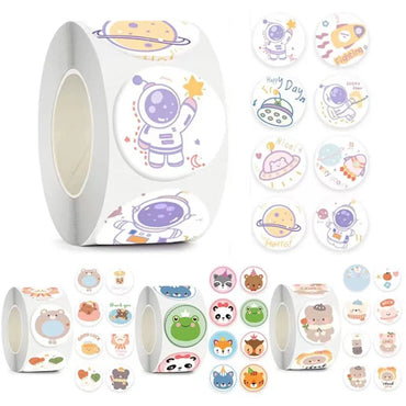 100-500pcs New Astronaut Reward Stickers Cute Animal Sticker for Kid Classic Toy Gift Decor School Teacher Encouragement Sticker (Online Order Only)