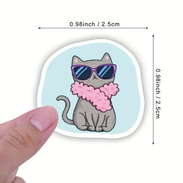 100-500pcs Cute Cat Animal Reward Sticker New Kids' Motivational Stickers DIY Creative Stationery Office Self-adhesive Lable (ONLINE ORDER ONLY)