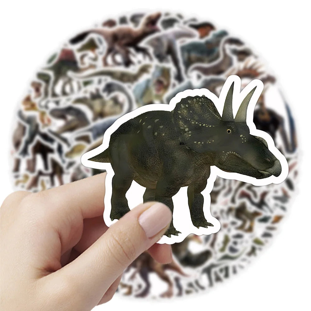 10/30/50/100PCS Jurassic Dinosaur Stickers Realistic Animals Decals DIY Notebook Skateboard Phone Laptop Bike Graffiti Kids Toys (ONLINE ORDER ONLY)