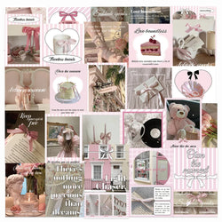 30Pcs Pink Ballet Style Stickers Kawaii Cartoon Waterproof PVC Stickers Scrapbooking Diy Journaling Cute Stationery Sticker (ONLINE ORDER ONLY)