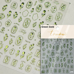 Retro Rose Gold Silver Totem Picture Photo Frame Flower 5D Self Adhesive Nail Art Stickers 5D Shiny Rhinestone Manicure Decals (ONLINE ORDER ONLY)