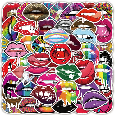 10/30/50pcs Cool Fashion Anime Sexy Lips Stickers Decal Laptop Skateboard Car Motorcycle Phone Bike Luggage Graffiti Sticker (ONLINE ORDER ONLY)