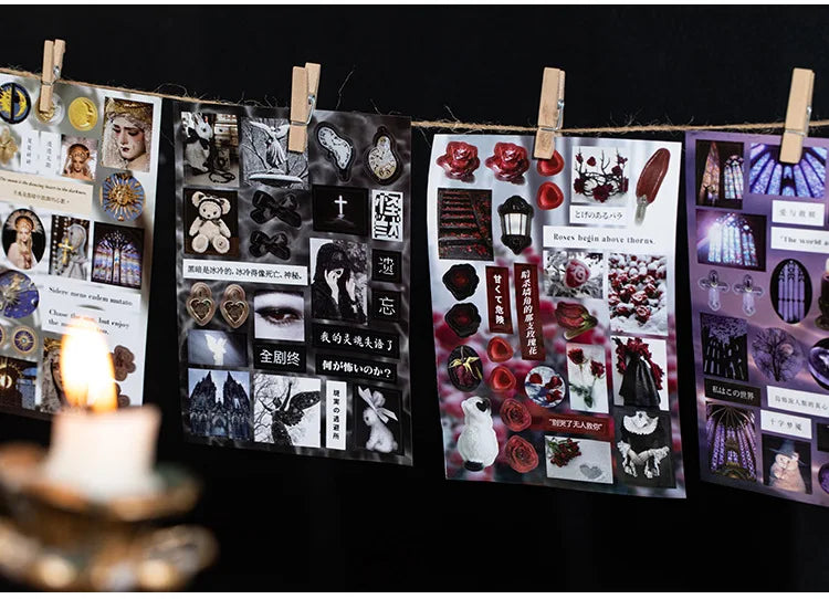 20 Pages Japanese Retro Ins Decorative Stickers Book Scrapbooking Phone Case DIY Journal Collage Material Sticker Gift (ONLINE ORDER ONLY)