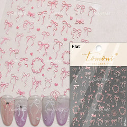 Metal Effect Rose Flower Pattern Totem Photo Frame Self Adhesive Nail Art Sticker Romantic Chic Wreath Rhinestone Manicure Decal (Online Order Only)