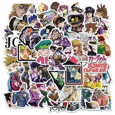 50pcs JoJo's Bizarre Adventure Stickers for Guitar, Suitcase, Skateboard, Laptop, Phone (ONLINE ORDER ONLY)