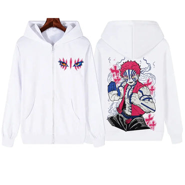 Demon Slayer Akaza Hoodie Infinity Castle Zipper (ONLINE ORDER ONLY)