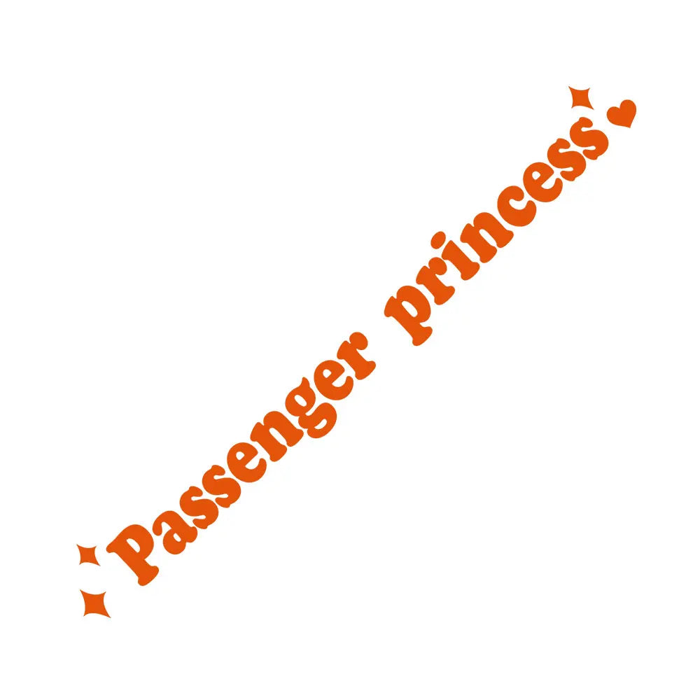 The Text Car Stickers Passenger Princess Interior Decoration Rear View Mirror Fashion Stickers Creative Sport PVC Vinyl Decals (ONLINE ORDER ONLY)