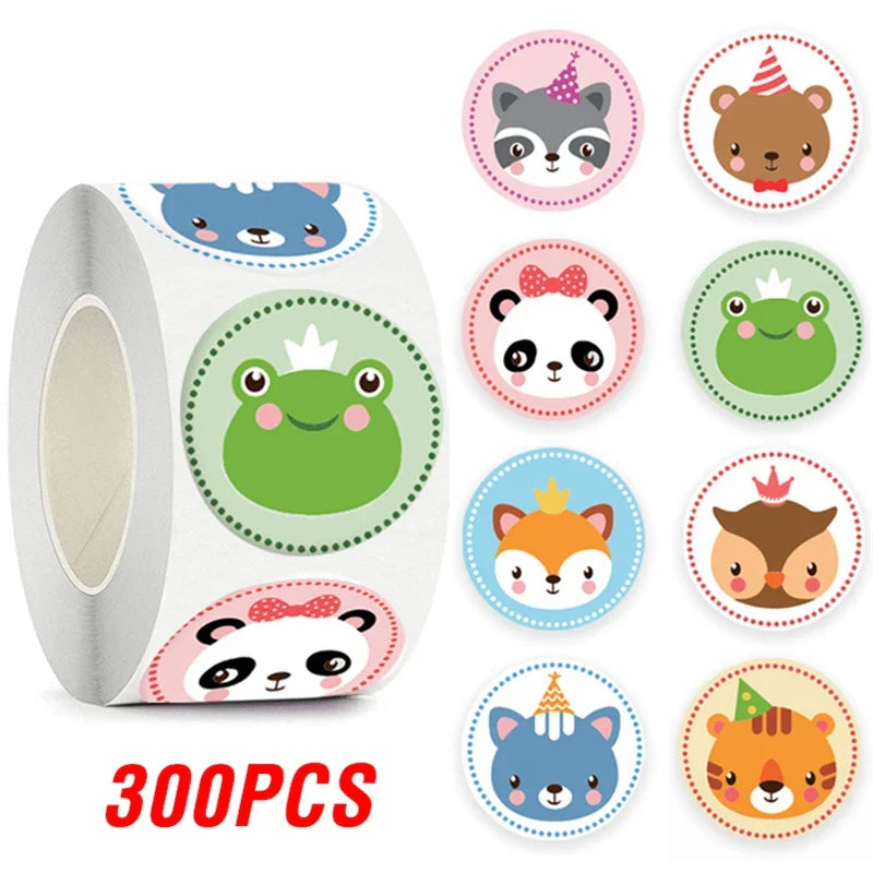 100-500pcs  Cute Reward Stickers Animal Sticker for Kid Classic Toy Gift Decor School Teacher Encouragement Sticker (ONLINE ORDER ONLY)