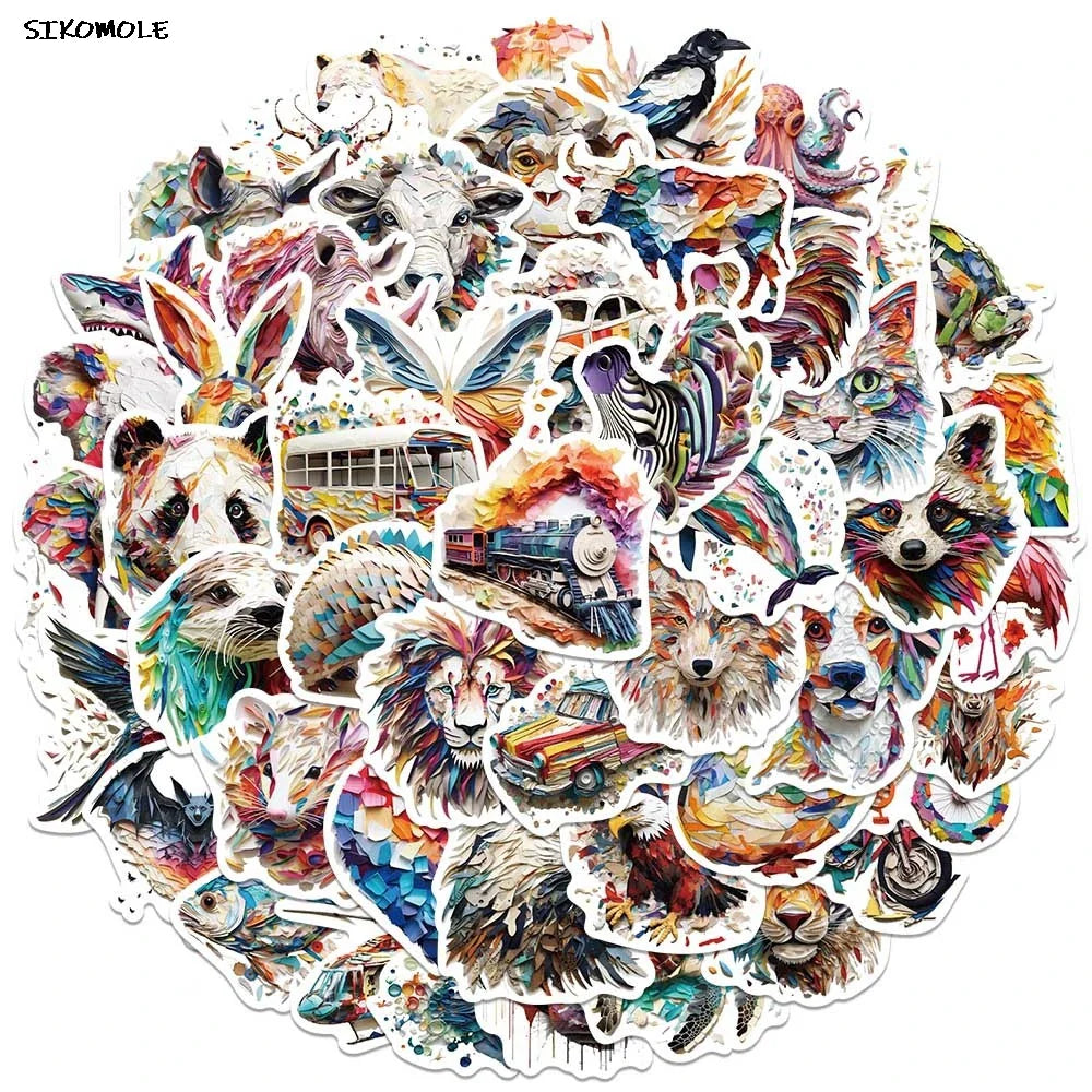 Cartoon Animal Stickers 10/30/50pcs DIY Laptop Notebook Decals (Online Order Only)