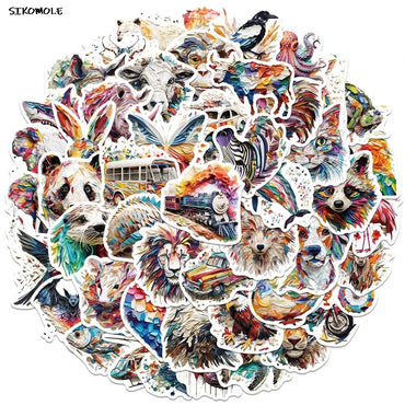 Cartoon Animal Stickers 10/30/50pcs DIY Laptop Notebook Decals (Online Order Only)