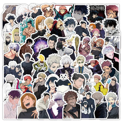 Jujutsu Kaisen Graffiti Stickers Pack - 53pcs for Helmet, Wall, Desktop Decoration with Storage Box (Online Order Only)