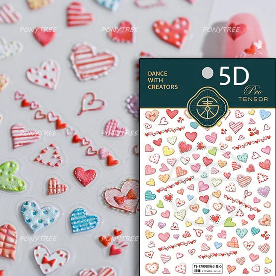 Black Punk Star Heart Laser Stroke Dark Wind Sexy Water Droplet Delicate Adhesive Nail Art Decorations Stickers Manicure Decals (ONLINE ORDER ONLY)