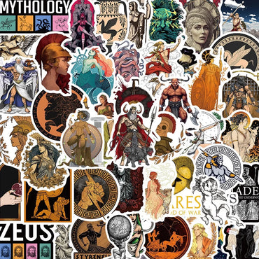 10/50PCS Vintage Greek Mythology Aesthetics Stickers DIY Scrapbooking Skateboard Phone Notebook Luggage Laptop Fridge Sticker (Online Order Only)