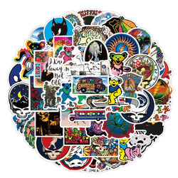 Grateful Dead Stickers Pack - Waterproof, Personalized for Motorcycle, Notebook, Skateboard (Online Order Only)