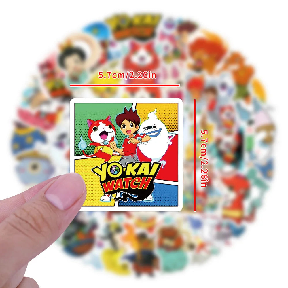 10/30/60PCS Yokai Watch Stickers Funny Anime Decals Cartoon stickers Toy DIY Scrapbook Luggage Guitar Bike Skateboard Kids Toys (ONLINE ORDER ONLY)