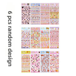6 Pcs Kawaii Animal 3D Foam Stickers for Scrapbooking & DIY (ONLINE ORDER ONLY)