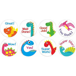100-500pcs Cute Dinosaur Pattern Reward Encouragement Sticker Roll for Kids Motivational Stickers with Cute Animals for Students (ONLINE ORDER ONLY)